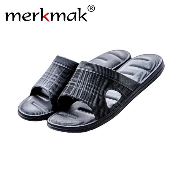 

slippers merkmak 2021 summer men female&male soft indoor bathroom non-slip eva couple home slipper, Black