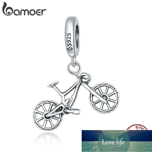 

bamoer 925 sterling silver crystal bike bicycle shape pendant charms fit original bracelets & necklaces diy jewelry gift scc1082 factory pri, Bronze;silver