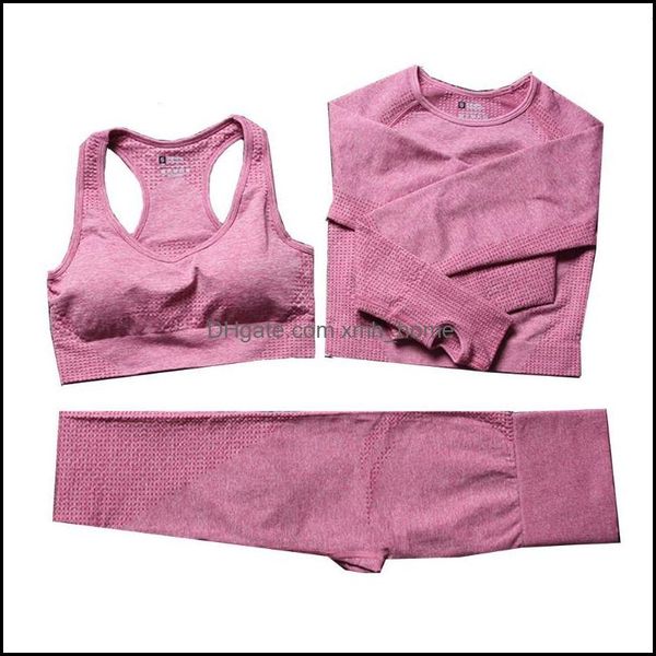 

yoga exercise fitness wear athletic outdoor apparel & outdoorsyoga outfits women 3 piece seamless suit sportswear set workout sets leggings, White;red