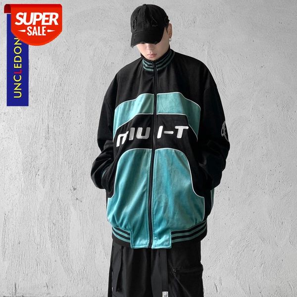

uncledonjm embroidered velvet jacket korean style men zip up coat mens fashion clothing trends jackets for um20326 #fj74, White;black