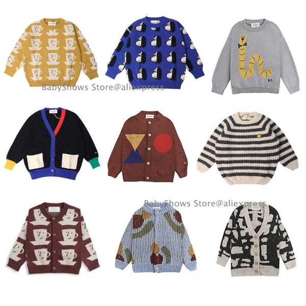 

pullover bc brand kids sweaters 2021 autumn winter baby child knitted sweater keep warm toddler boy girl cotton outwear, Blue