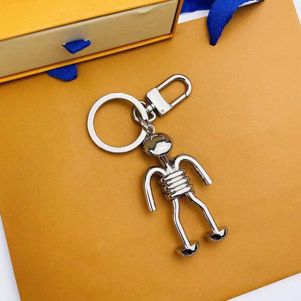 Creative Alien Alloy Keychain Charm Humanoid Pendant Keychains Wallet Bag Pendant Charms Gifts for Her With Gift Box H1212