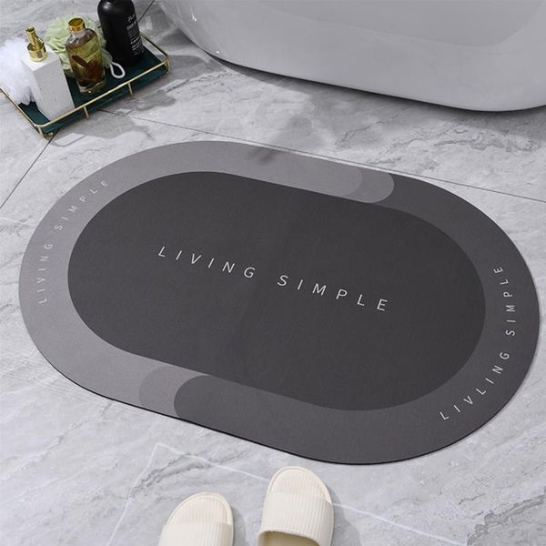 

bath mats mat super absorbent floor non-slip soft microfiber memory foam bathroom door quick-dry resist dirt entrance rug