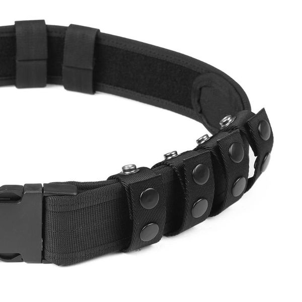 

utility belt keepers removable snap waist for 2.0in tactical carabiner clip hunting men support, Black;gray