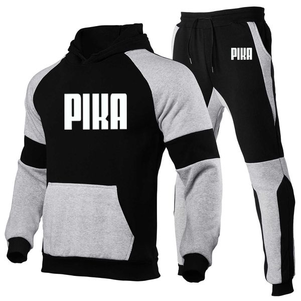 

new stitching plush men's sweater in autumn and winter 2020, Gray