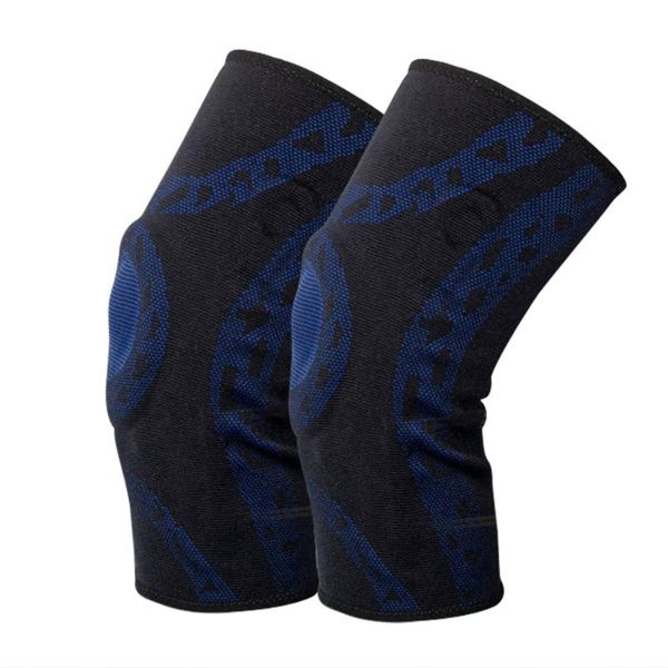 

2pcs elastic kneepads silicone running knee brace support fitness protector joints meniscus compression sport protection elbow & pads, Black;gray