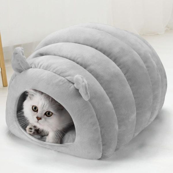 

cat beds & furniture caterpillars shape sheep bed indoor washable all season soft pet supplies nest semi enclosed warm home comfortable inne