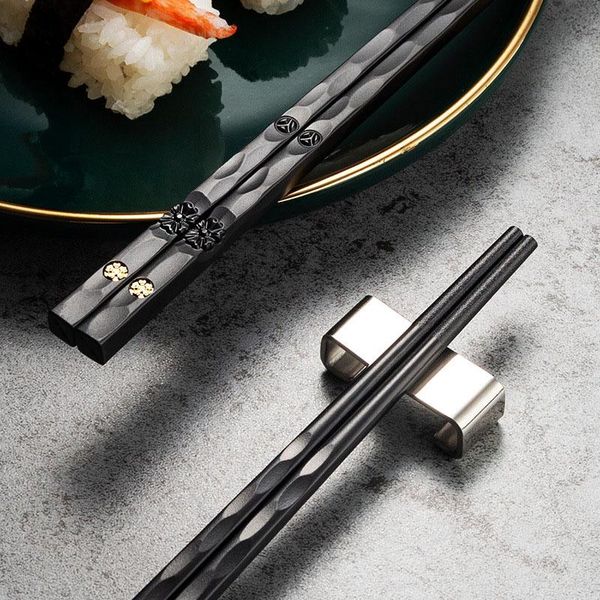 

chopsticks 5pair japanese black sushi fast noodles chop sticks korean tableware kitchen bar supplies chinese cutlery