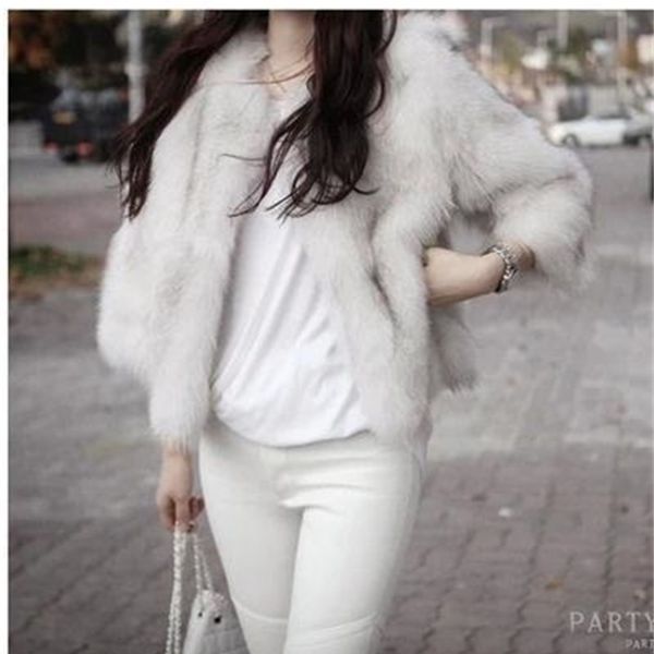 

autumn fur seven point medium and long imitation coat women's 211207, Black