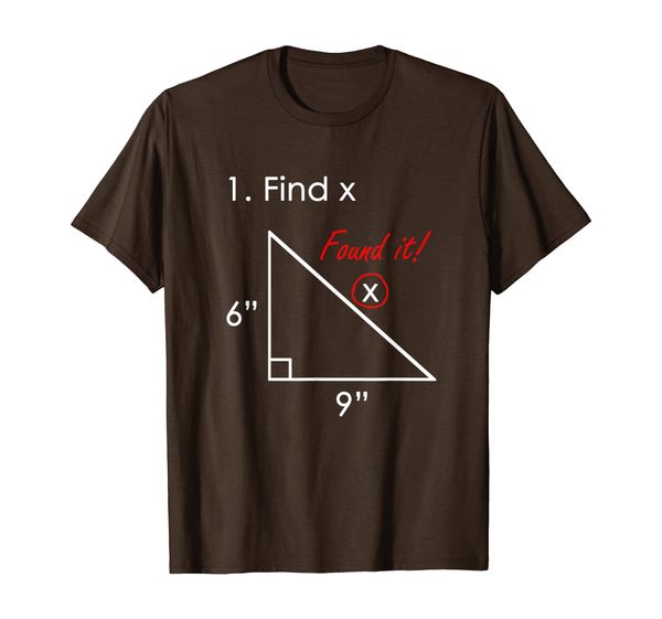 

find x i found math pun math gag t-shirt, White;black