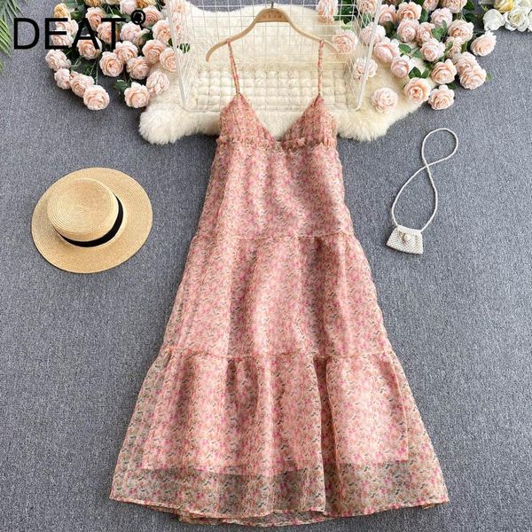 

casual dresses deat women printing beach vacation sling dress v-neck sleeveless arrivals lady fashion spring summer 2021 11d2030, Black;gray