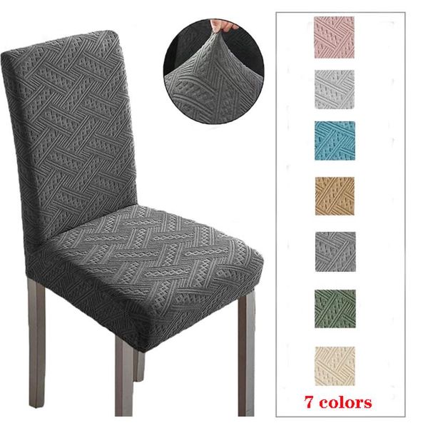 

chair covers stretch dining cover with backrest jacquard spandex kitchen wedding living room home decoration
