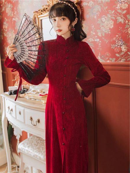 

casual dresses 2021 fashion women's clothing vintage full dress for women, Black;gray