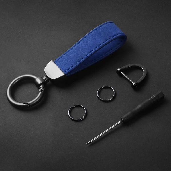 

2021 keychains key buckle new handmade keychain leather stylish key buckle 3 colors optional, Silver