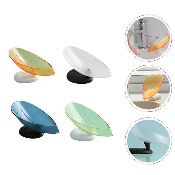 

soap dishes 4pcs transparent dish creative boat shape holder draining tray
