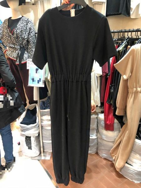 

women's jumpsuits & rompers fashion cotton women spring o neck short sleeve ladies playsuits elegant slim waist beach bodysuit n38u, Black;white
