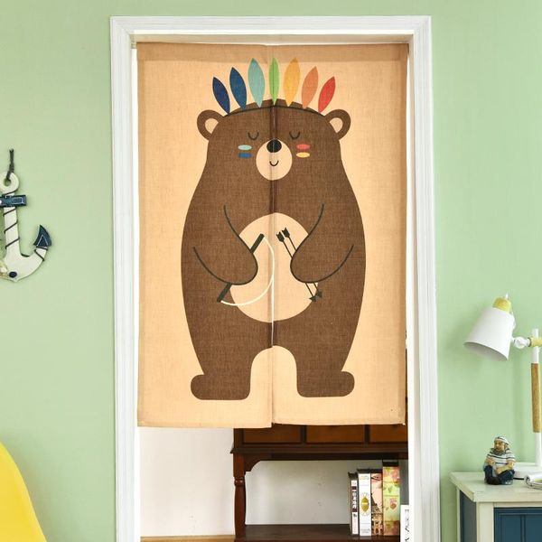 

curtain & drapes cartoon animals green plants deer lips letter door linen tapestry children study bedroom home decor bedr