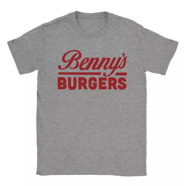 

benny's burgers mens t-shirt - stranger things present gift cool tv show tee, White;black