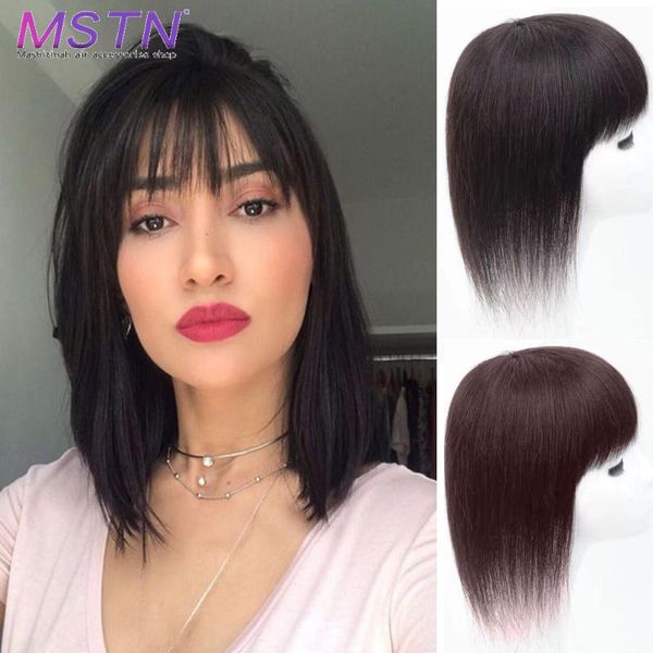 

synthetic wigs mstn 8"10"12"14" ladies bb clip-on hairstyle with bangs wig clip in the hair brown natural black comforta
