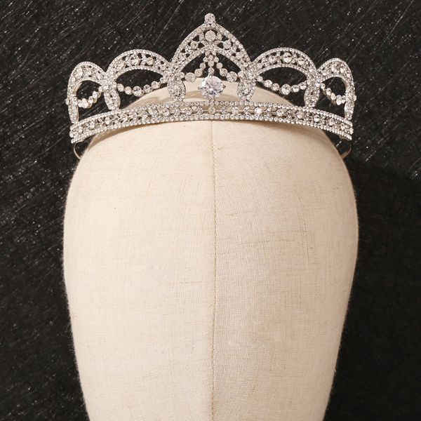 

bridal headpieces bridal wedding gift designer crown inlaid rhinestones women's fashion accessories birthday party anniversary show hos, Silver