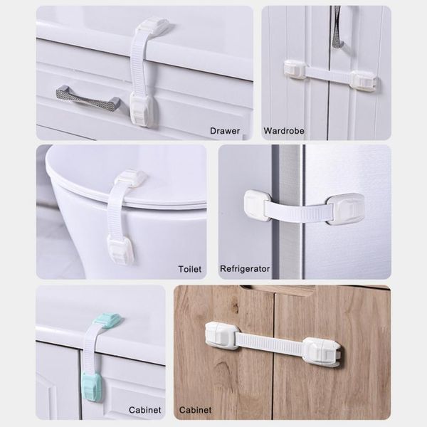 

3pieces/lot1pcs multifunctional anti-pinch two-button baby drawer lock prevents babies from opening and messing up items to avoid accidents