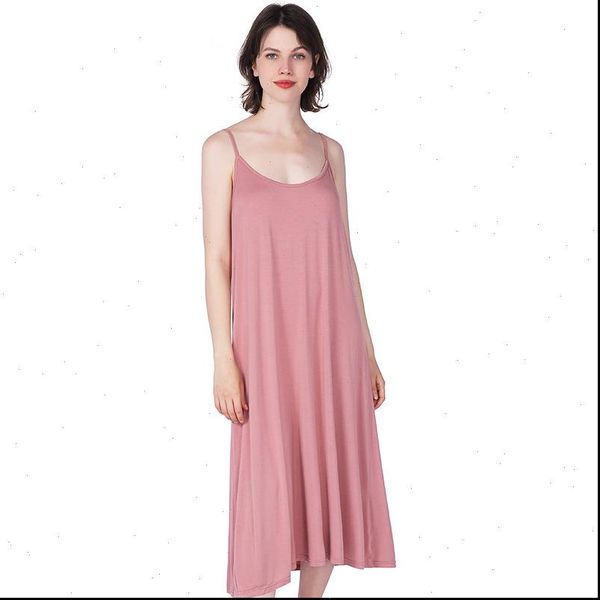 

plus size nightgowns 8xl loose women sleepwear stretch comfortable cotton spaghetti strap nightwear white long night gown sleep wear, Black;red