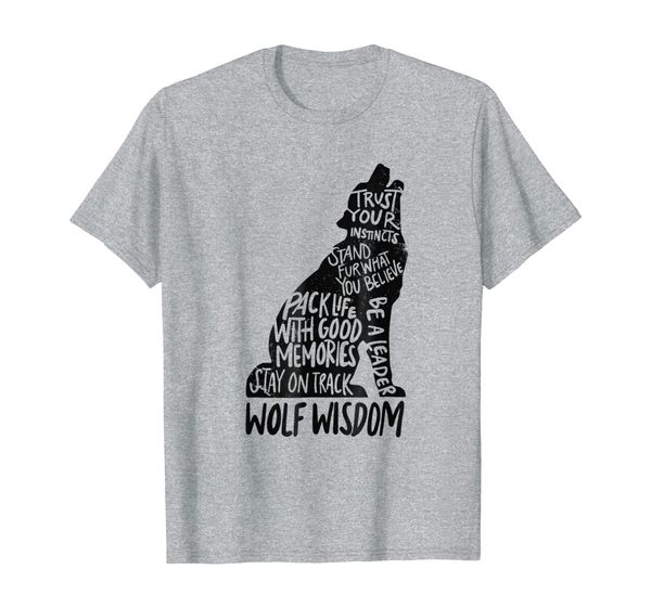 

Wolf Wisdom T-shirt - Wolves Lovers Tshirts, Mainly pictures