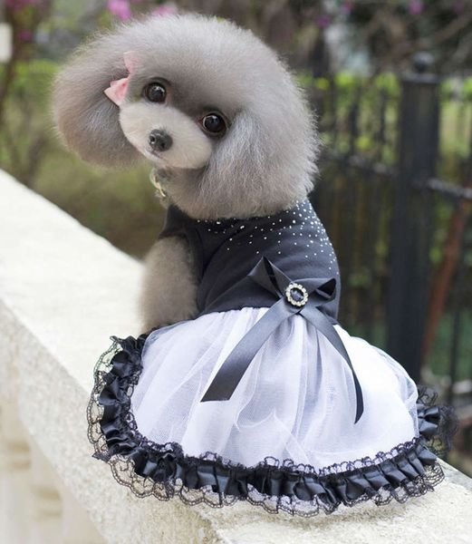 

spring and summer dog dress pet products black diamond skirt