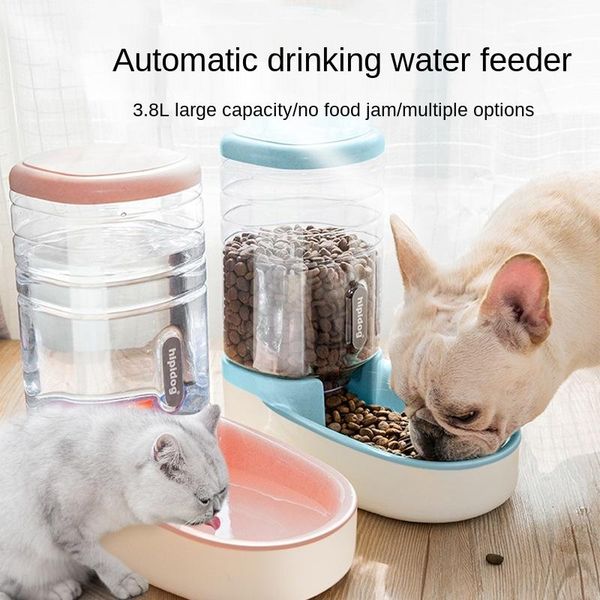 

cat bowls & feeders dogs automatic pet feeder drinker dog bowl water feeding combination food storage bucket