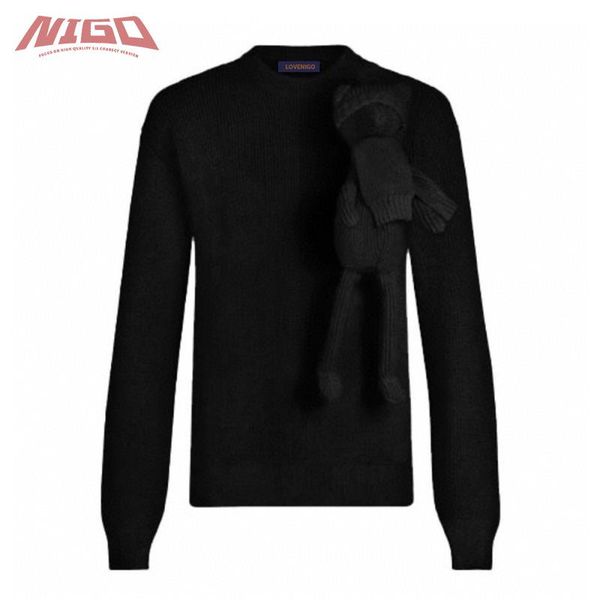 

men's sweaters nigo 21fw doll sweater #nigo5257, White;black