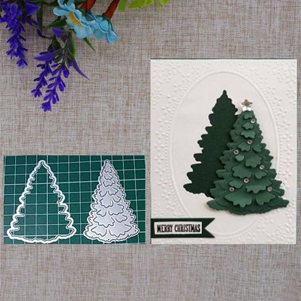 

christmas decorations tree cutting mold scrapbooking tools card embossing making metal paper craft home decor