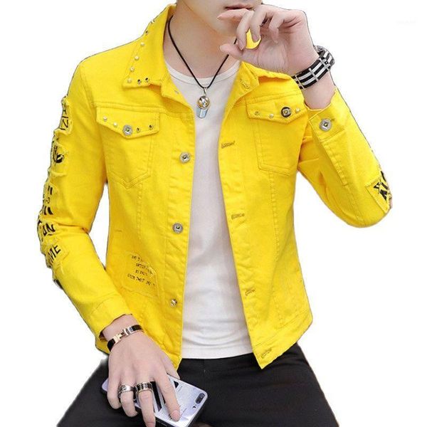 

spring men jean jackets jeans coat men's korean-style fashion students handsome versatile jacket size 3xl, Black;brown