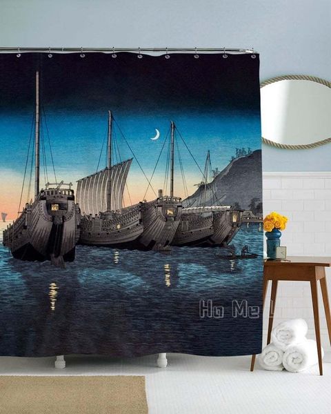

shower curtains boats curtain bathroom decoration