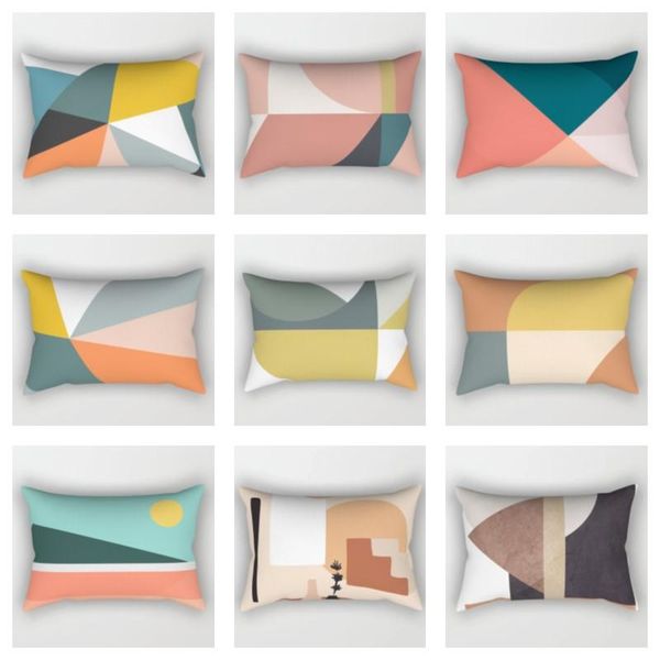 

cushion/decorative pillow nordic abstract cushion cover 45x45cm home decorative geometric linen case for car throw