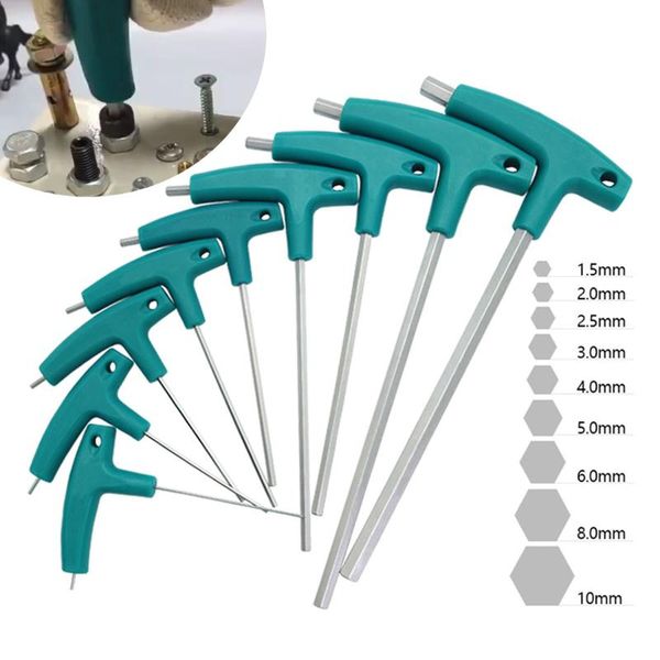 

hand tools allen key hex wrench set 6/9 pcs flathead t-handle spanner hexagon screwdriver auto bike motorycle reapair