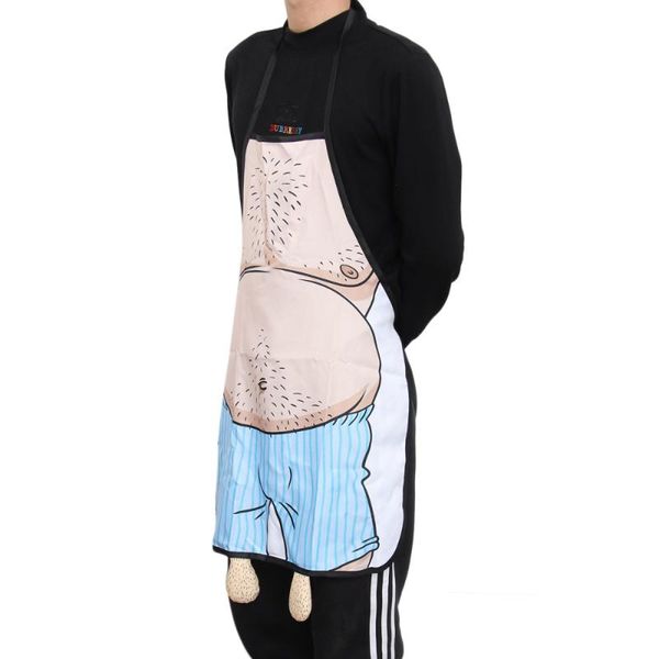

aprons novelty cooking kitchen apron wacky belly man printed grilling bbq