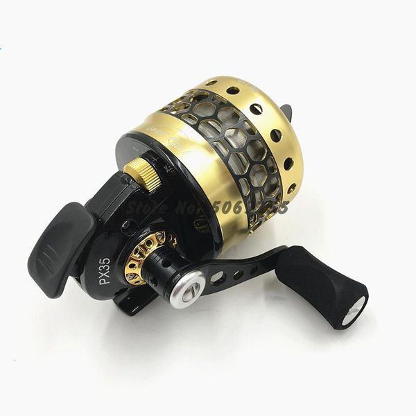 

3.6: 1 speed ratio durable spincast fishing reel bow slings catapult shooting stainless steel material wheel baitcasting reels