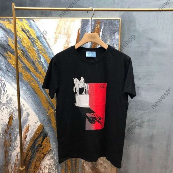 

2021 europe spring summer italy sculpture print tshirt fashion men women designer t shirts short sleeve t shirt casual streetwear cotton tee, White;black