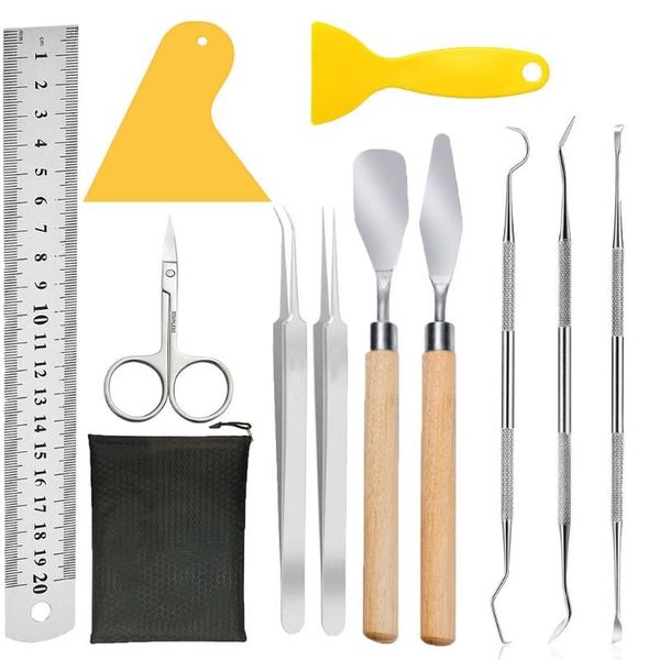 

craft tools t21d basic set,11/12pcs weeding tools, tool kit for dried flower embroidery splinter