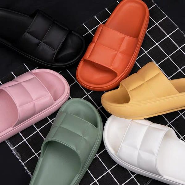

fashion slippers women thick platform indoor bathroom slipper soft eva anti-slip home floor slides ladies summer shoes, Black