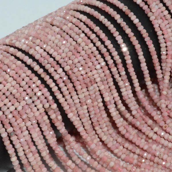

other natural simple quality rhodochrosite faceted rondelle beads 2x3mm
