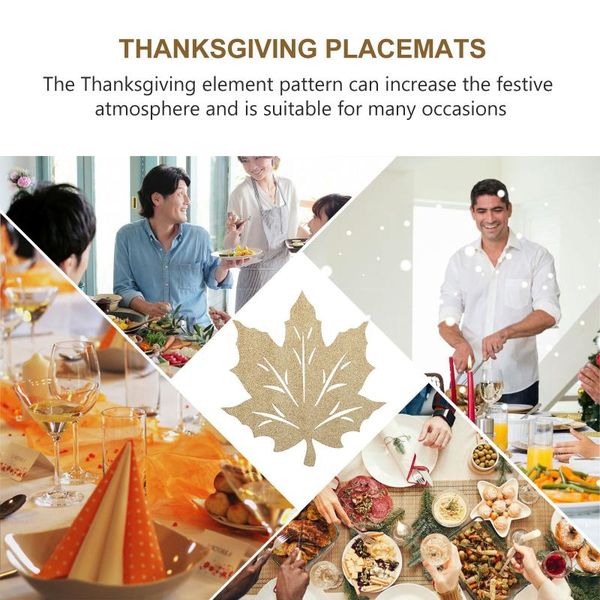 

mats & pads 2pcs thanksgiving placemats shaped table tablecoasters