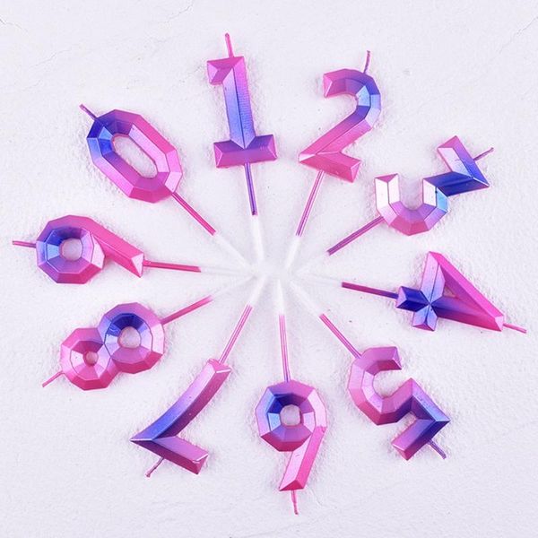 

candles happy birthday creative 0-9 numbers smokeless color colorful numbers, cakes, safe party props