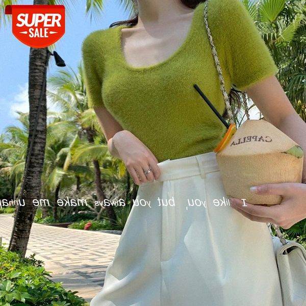 

han [puffy ~] wear a u-neck short that can be worn on the upper body #zm4n, White