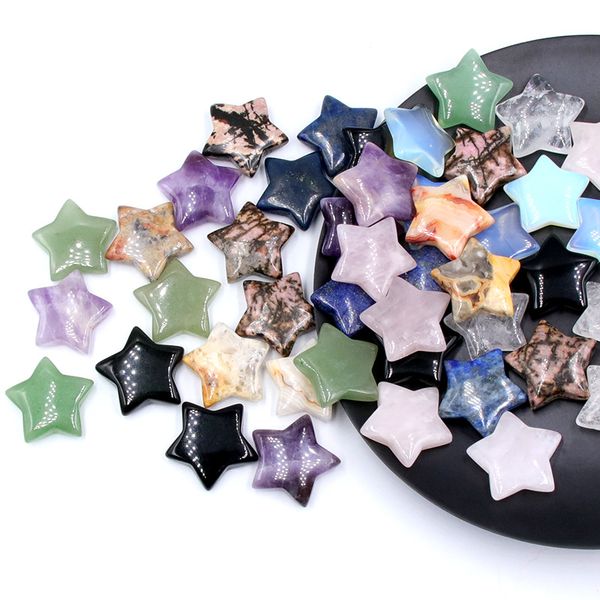 

litter star ornaments natural rose quartz turquoise stone naked stones decoration hand handle pieces accessories, Black