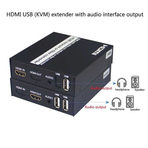 

audio cables & connectors usb(kvm) extender over ip utp cat5e/6 rj45 lan, with output , like extractor splitter