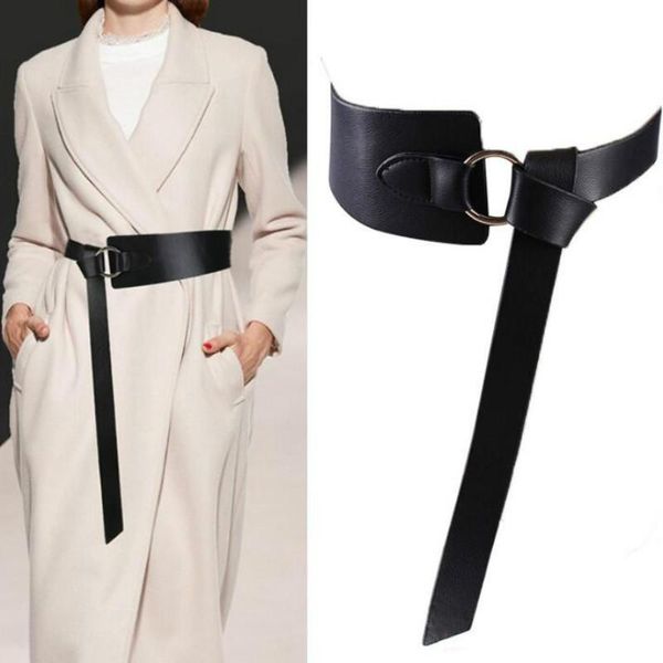 

belts wide pu leather corset belt female tie obi thin red black bow leisure for ladides wedding dress waistband women's, Black;brown