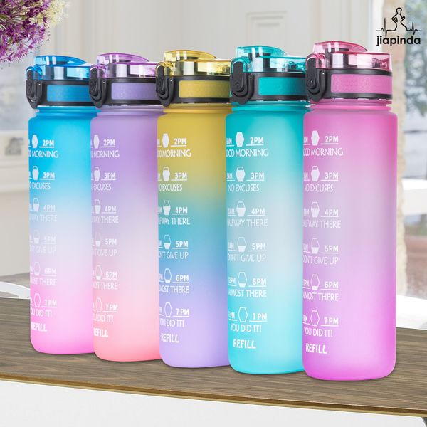 

32oz tritan fitness portable 1l sports water bottle matte gradient outdoor sports