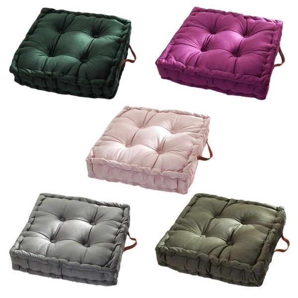 

cushion/decorative pillow dutch velvet tatami seat thicken elastic chair cushion solid color square floor for home office