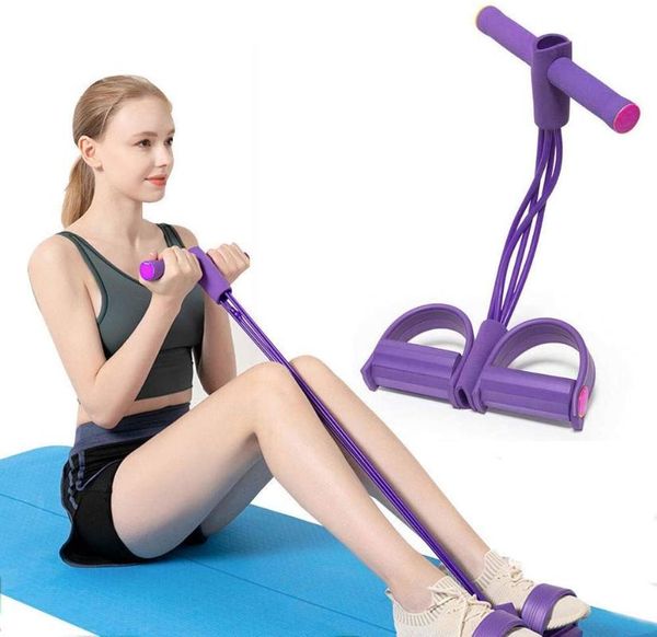 

resistance bands 4tube yoga resistanc band fitness beauty accessories indoor home excerciser equipment sit-up pull rope expander elastic